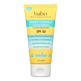 Babo Botanicals - Sunscrn Sheer Ltn Spf 50 - 1 Each-3 Fz