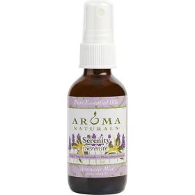 SERENITY AROMATHERAPY AROMATIC MIST SPRAY 2 OZ. COMBINES THE ESSENTIAL OILS OF LAVENDER AND YLANG YLANG