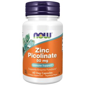 NOW Supplements, Zinc Picolinate 50 mg, Supports Enzyme Functions*, Immune Support