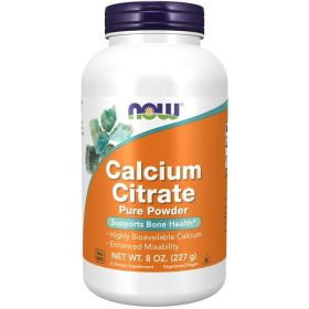 NOW Supplements, Calcium Citrate Powder, Highly Bioavailable Calcium, Supports Bone Health