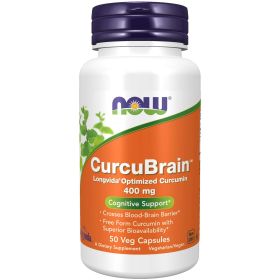 NOW Supplements, CurcuBrain™ 400 mg with Longvida® Optimized Curcumin