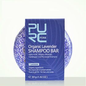 Purc Hand-Extracted Soap, Anti-Dandruff, Oil-Control Nourishing Handmade Soap, Spot Fleece-Flower Root And Ginger Shampoo Soap (option: Lavender scent-1PCS)