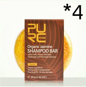 Purc Hand-Extracted Soap, Anti-Dandruff, Oil-Control Nourishing Handmade Soap, Spot Fleece-Flower Root And Ginger Shampoo Soap (option: Jasmine scent-4PCS)