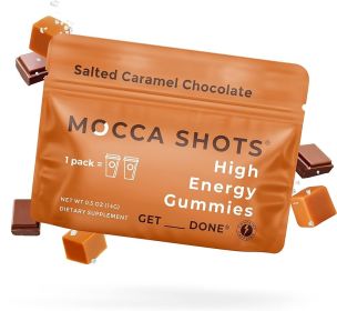 Mocca Shots Energy Gummies with Caffeine | 12 Pack (Flavor: Salted Caramel Chocolate)
